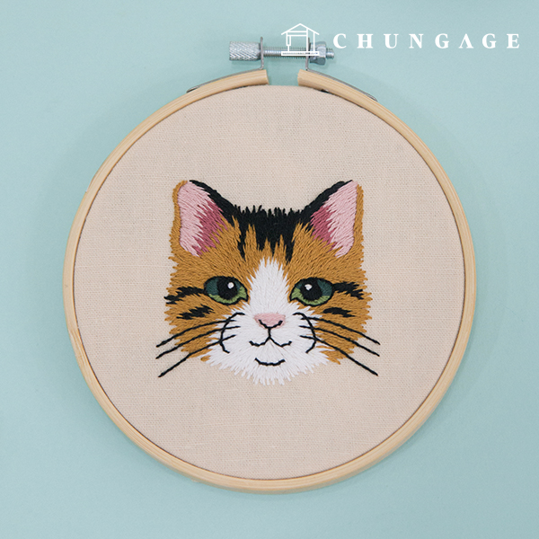 French Embroidery Package DIY Kit Cat Cats Khan CH511386
