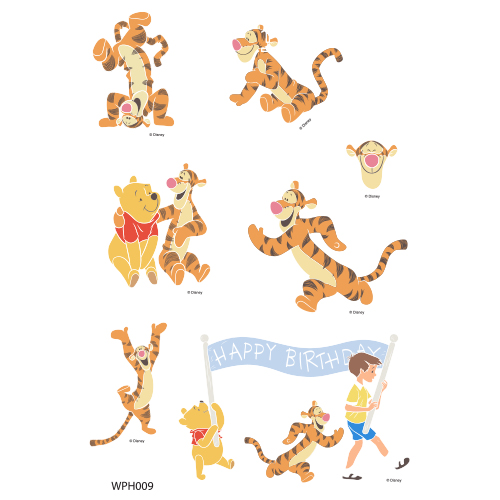 Clothing Transfer Paper Birthday Party Tigger Eco Bag Reform Thermal Transfer Film Sticker WPH009