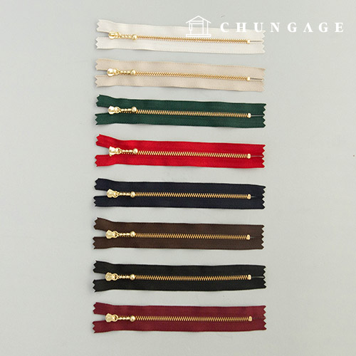 YKK Zipper Waterdrop Metal Zipper Gold Jack 8 Colors 15cm
