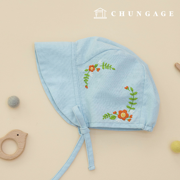 French Embroidery Package DIY Kit Flower Labien Bonnet Blue CH560206A