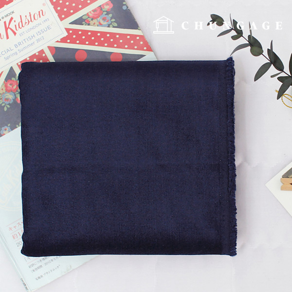 Cotton Velvet Simple Mini Mini Corduroy Navy