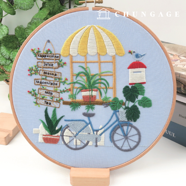 French Embroidery Package DIY Kit Flower Cafe CH511362