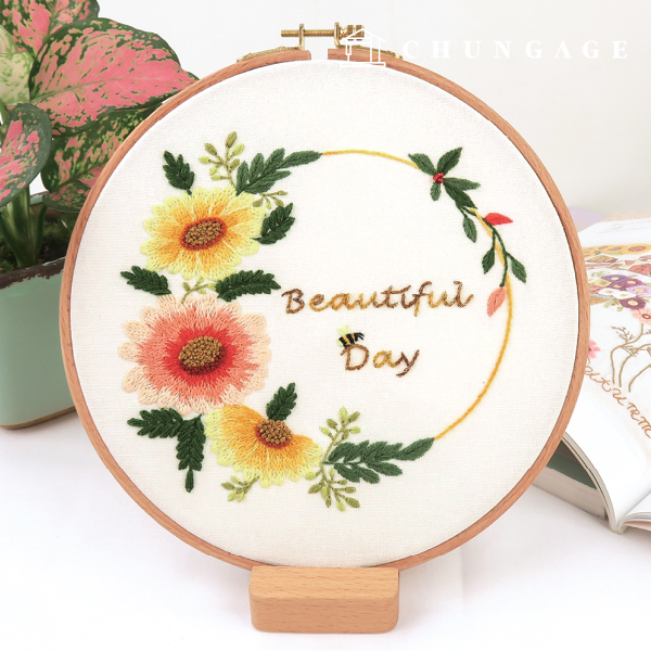 French Embroidery Package DIY Kit Flower Beautiful Day CH511321