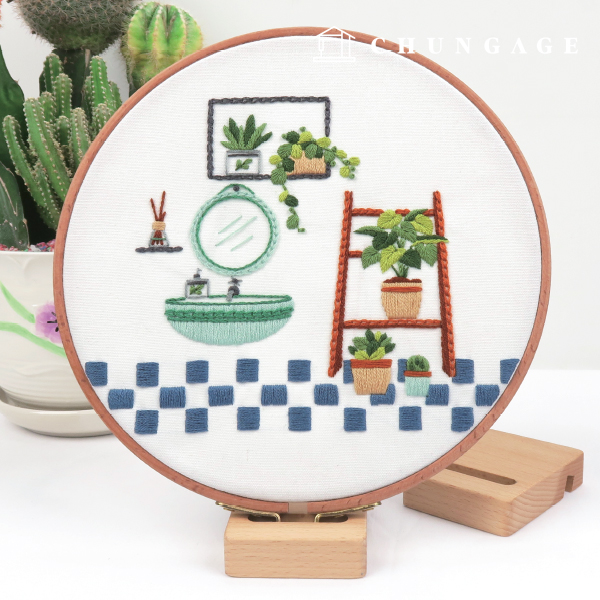 French Embroidery Package DIY Kit Bathroom CH511328
