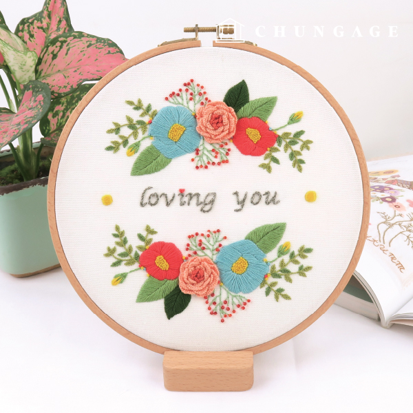 French Embroidery Package DIY Kit Flower Loving Oil CH511319