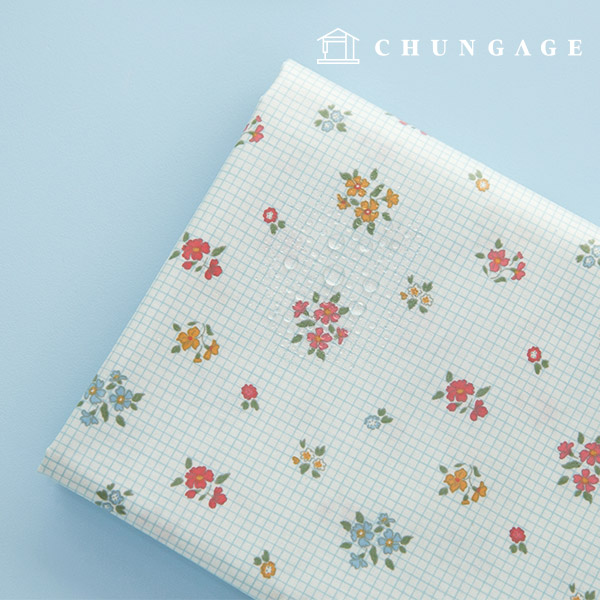 Waterproof Cloth Check Fabric Floral Pattern Vintage Flower Fabric Laminate TPU Waterproof Fabric Fiore