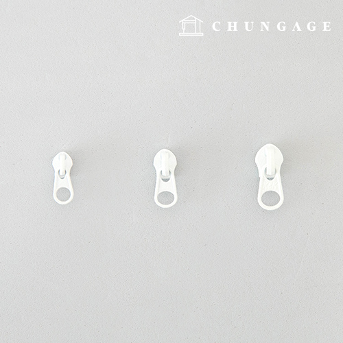 Zipper Head White Slide No. 3 No. 4 No. 5 5Piece