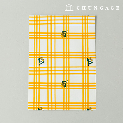 Reform Fabric Sticker Check Flower Mango Tulip small 21 x 30
