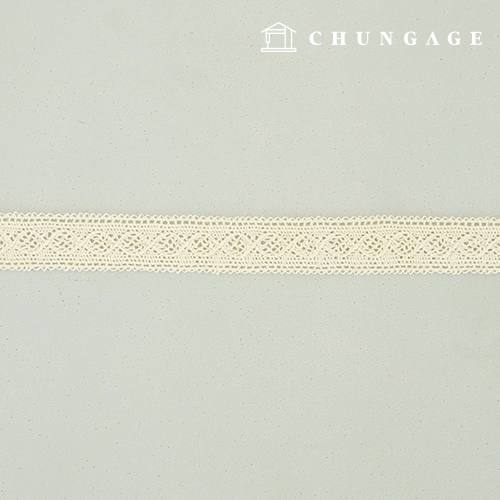 Lace fabric tosshon lace fabric cotton emilia natural Ivory