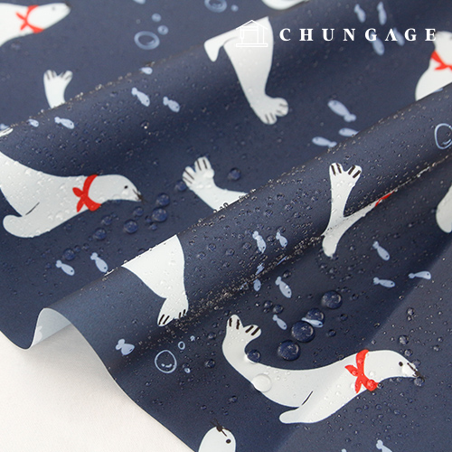 Waterproof Cloth DTP Poly Waterproof Fabric Bag Lining Wide Width Under the Sea Animal W-063