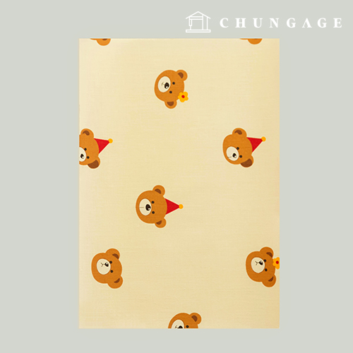 Reform Fabric Sticker Teddy Bear Chocolate Bear Small 21 x 30
