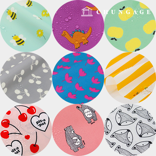 Waterproof Cloth Poly Waterproof Fabric Stripe Floral Check Fabric Wide Width