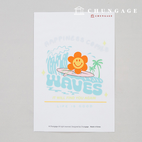 Clothing Transfer Paper 021 Reform Heat Transfer Paper Heat Transfer Sticker Happy Wave