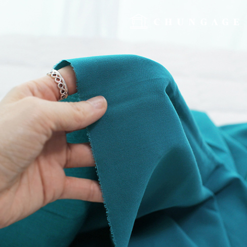 Wide Rayon Aqua Blue