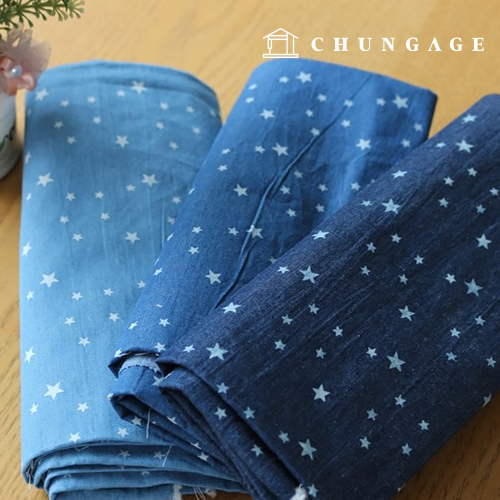 Denim Fabric Wide Width Cheongji Washing Cheonghae Cloth Twinkle Twinkle Little Star 3 Types