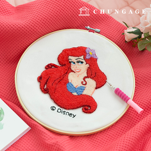 Disney Punch Needle French Skill Embroidery DIY Kit Smile Ariel PPRS003