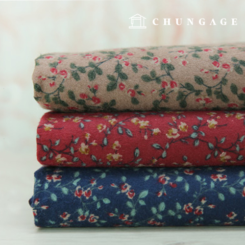 cotton napping microfiber fabric Wide Width Floral Fabric Dry Flower 3 types