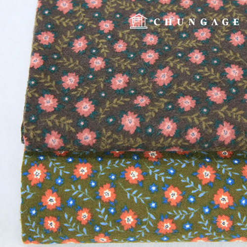 cotton napping microfiber fabric Wide Width floral pattern Flower Fabric 2023 Kera Flower 2 types