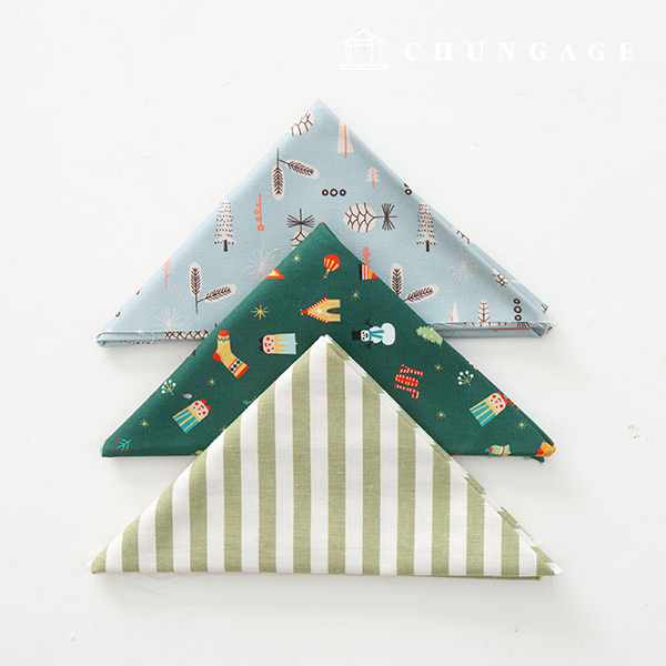 Fabric Package Christmas Winter Fabric Stripe Fabric Sculpture 3 Pack It's Package 136