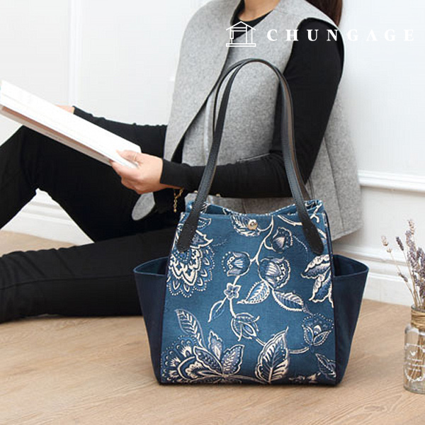 Bag pattern two-pocket shoulder bag P1046