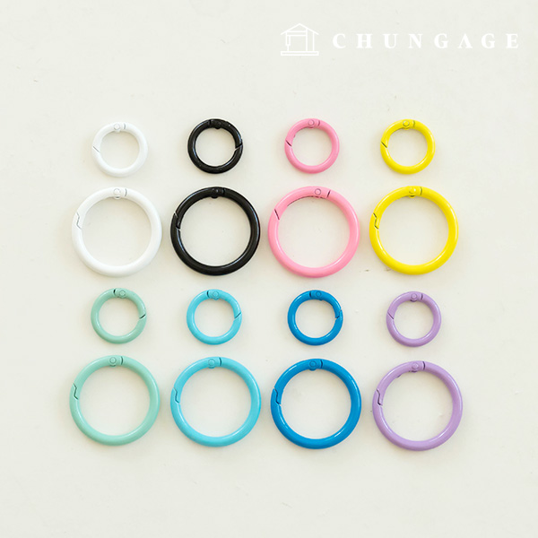 ColorOring open type ColorOring Color key ring key ring key ring subsidiary materials 8 types