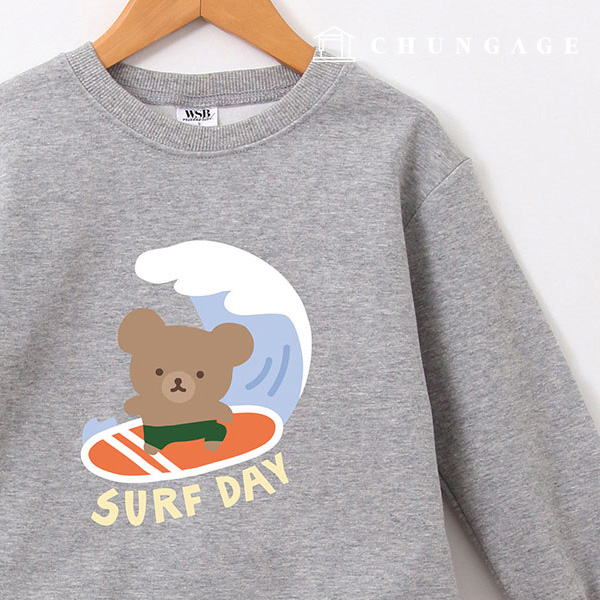 Transfer paper iron sticker surfing bear 55842