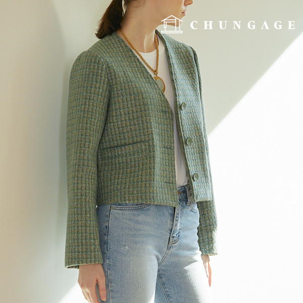 Clothes pattern simple No collar women's jacket P1683