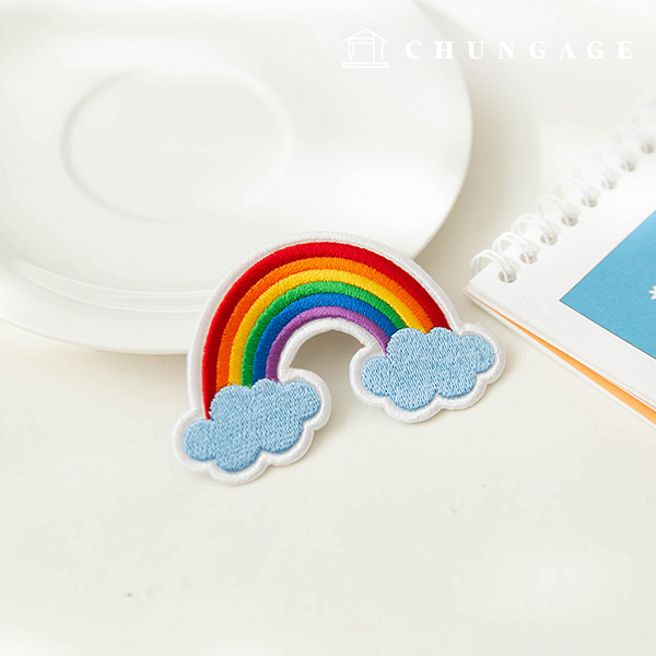 Adhesive wappen patch embroidery mini wapen cloud rainbow wapen 169