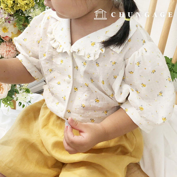 Clothes pattern children's blouse frill collar children's shirt P1660