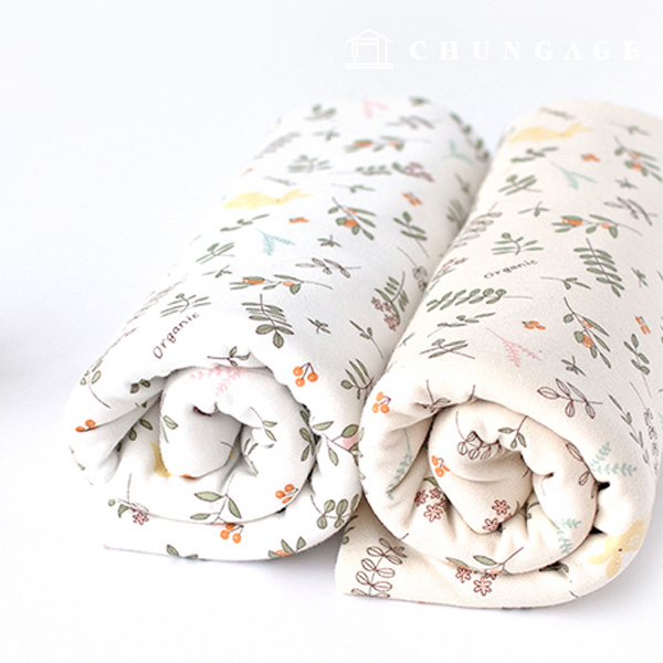Organic Double Sided Daimaru Fabric Wide Width Sweet Rabbit 2 Types