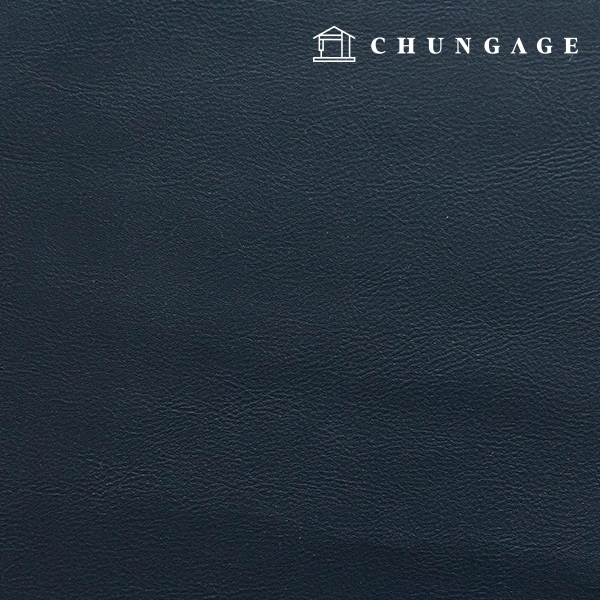 Artificial leather fabric Plain leather material Eco-friendly synthetic leather Waterproof cloth Simple leather Navy Hanma