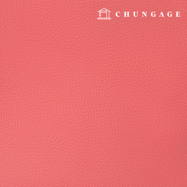 Artificial leather fabric, embossed leather material, eco-friendly synthetic leather, waterproof fabric, off-leather, Coral Pink, Hanma