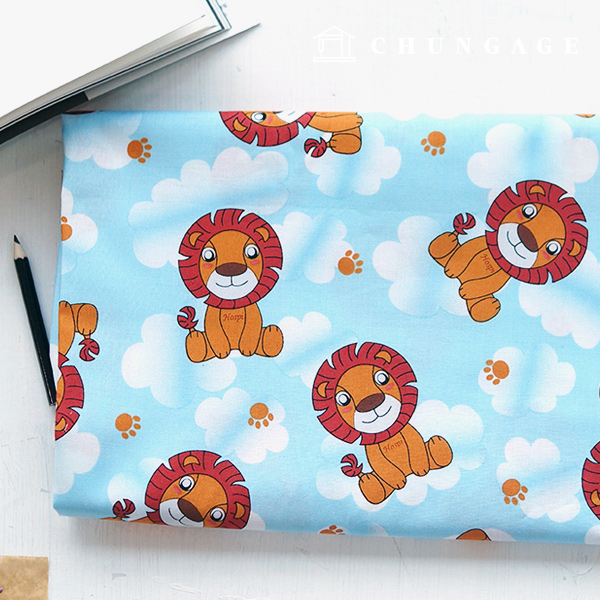 cotton fabric cotton20 count happy lion