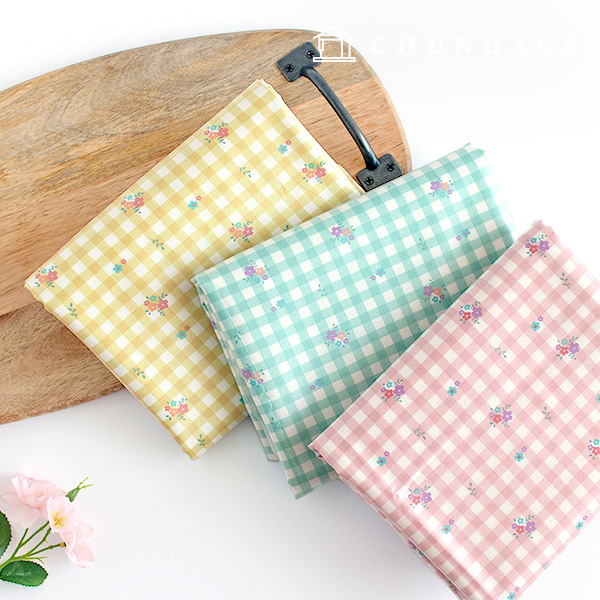 Waterproof Cloth Laminate Waterproof Fabric Non-toxic TPU Wide Width Mir Flower Check 3 types