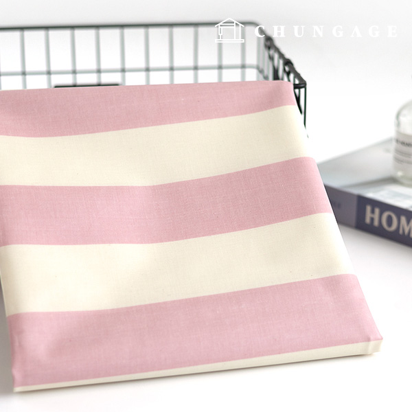 Waterproof Cloth Laminate cotton20 count Waterproof Fabric 55mm simple Pink Stripe