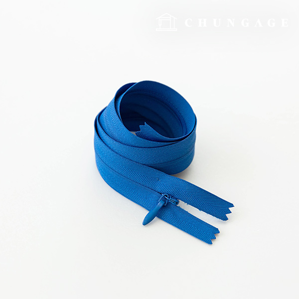 Console Zipper Single Sol Zipper Hidden Zipper 60cm Blue