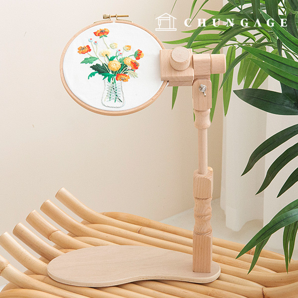French embroidery wooden embroidery frame sitting frame cross stitch rotation height adjustable embroidery frame