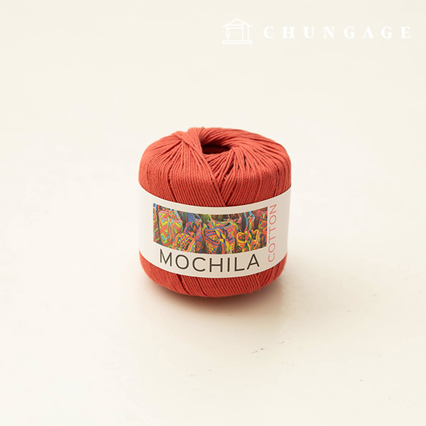 Mochila yarn, cotton yarn, crochet yarn, yarn, red brick 006