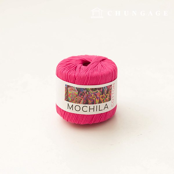 Mochila yarn, cotton yarn, crochet yarn, yarn, deep pink 012