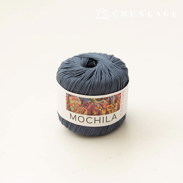 Mochila yarn cotton cotton yarn crochet yarn yarn blue gray 017
