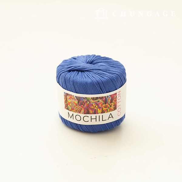 Mochila yarn cotton cotton yarn crochet yarn yarn royal blue 019