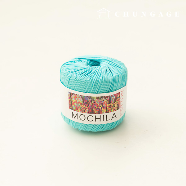 Mochila yarn, cotton yarn, crochet yarn, yarn, cyan 022