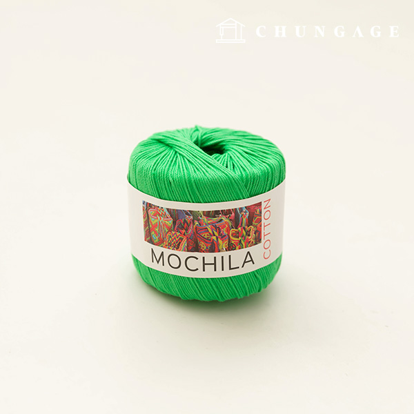 Mochila yarn, cotton yarn, crochet yarn, yarn, spring green 025