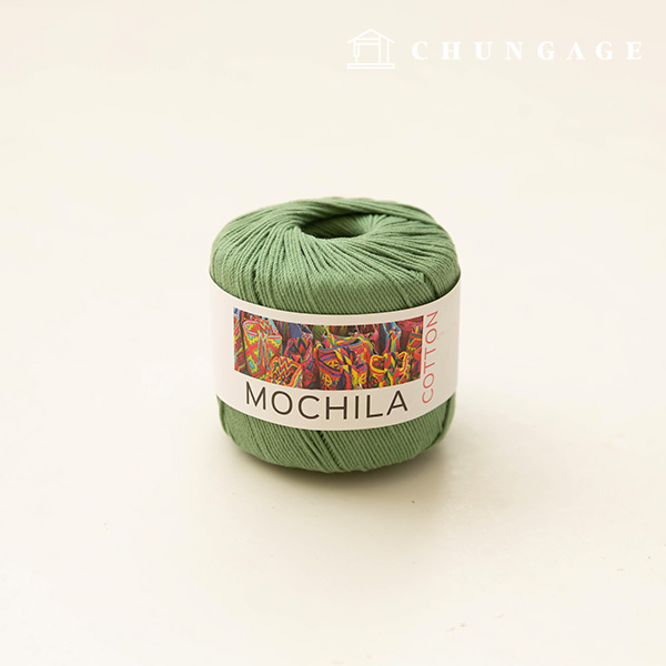 Mochila yarn cotton cotton yarn crochet yarn yarn moss green 026