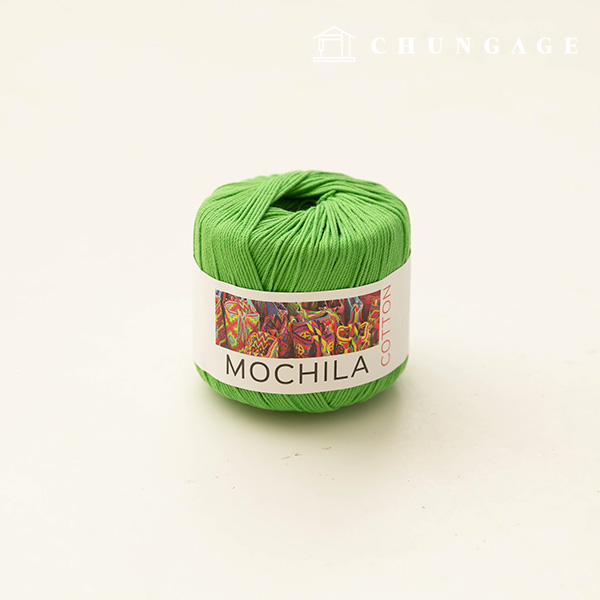 Mochila yarn, cotton yarn, crochet yarn, yarn, forest green 028