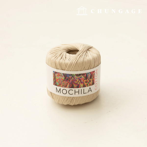 Mochila yarn, cotton yarn, crochet yarn, yarn, white beige 031