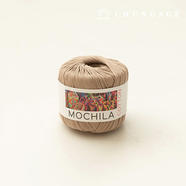 Mochila yarn, cotton yarn, crochet yarn, yarn, milk cocoa 032