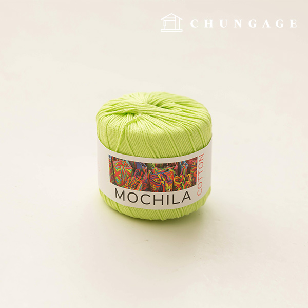 Mochila yarn, cotton yarn, crochet yarn, yarn, apple green 047