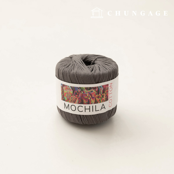 Mochila yarn, cotton yarn, crochet yarn, yarn, deep gray 053