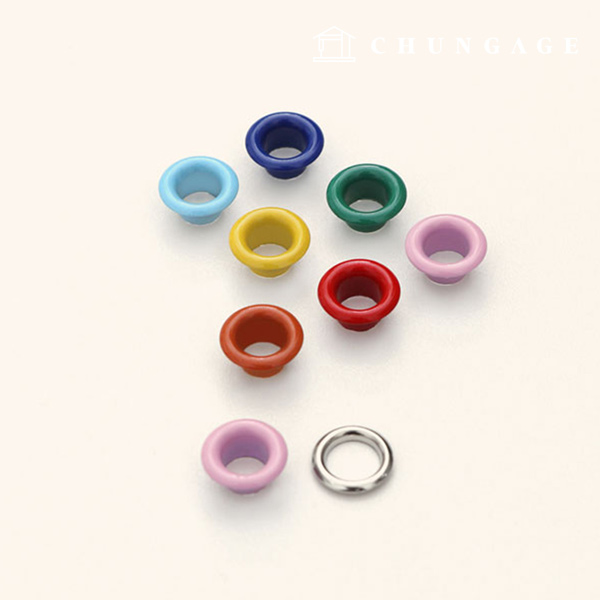 Color coated eyelets No. 3, 10 pairs, 7 types 47643